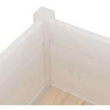 vidaXL vrtne sadilice 2 kom bijele 31 x 31 x 70 cm od masivne borovine | shoptok.hr