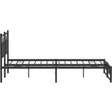Metalni okvir kreveta bez madraca smeđa boja hrasta 183x213 cm | shoptok.hr