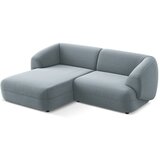 Makamii svetlo modra žametna kotna sedežna garnitura (levi kot) moana – | Shoptok.si