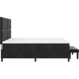  Krevet s opruga kutije s uzglavljem Crna 200 x 180 cm Baršun | shoptok.hr