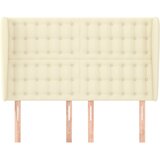  Uzglavlje s ušima krem 147x23x118/128 cm od umjetne kože | shoptok.hr