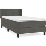 Maison Chic Box spring postelja - Vzmetna postelja z vzmetnico temno siv 90x190 cm žamet SL14225, (21902013) Cene