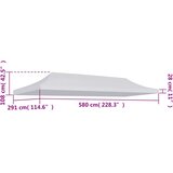 Krov za šator za zabave 3 x 6 m bijeli | shoptok.hr