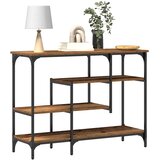  Konzolni stol s policom s pohranom Staro drvo 100 x 35 x 75 cm | shoptok.hr