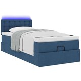 vidaXL Otomanski okvir kreveta s madraca plavi 90x190cm od tkanine | shoptok.hr