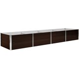  Povišena vrtna gredica smeđa 320 x 80 x 45 cm pocinčani čelik | shoptok.hr