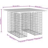  Vrtni stol, gabion dizajn, 100x102x72 cm, masivno drvo, douglas | shoptok.hr