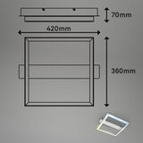 BRILONER 3760-019-LED prigušiva plafonsko svetlo FRAME LED/23W/230V 2700-6500K 42x36 cm + daljinski upravljač | Eponuda.com