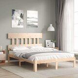 vidaXL Okvir za krevet s uzglavljem 140x200 cm od masivnog drva | shoptok.hr
