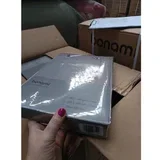 Siva posteljina za bračni krevet od mikrosatena 200x200 cm Basic –