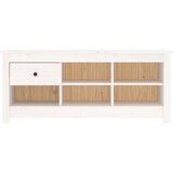 Ormarić za cipele bijeli 110 x 38 x 45,5 cm od masivne borovine | shoptok.hr