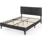  Tapaciran Krevet sa Drvenim Letvicama 200x180cm | ePonuda.com