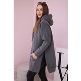 Kesi Insulated sweatshirt with graphite side slits | shoptok.hr