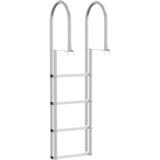  Ljestve za pristanište s 4 stepenice Srebrno 45 ×11,5 ×162 cm | Eponuda.com
