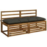  Jastučići za klupe VIANEN 2 kom. 100% poliester Antracit - Antracit 140 x 60 x 12 cm | shoptok.hr