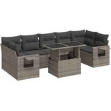 vidaXL 8-dijelni set vrtnih sofa od poliratana s jastucima sivi | shoptok.hr