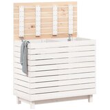  Košara za rublje bijela 88,5x44x76 cm od masivne borovine | shoptok.hr