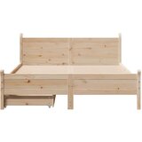 vidaXL Posteljni okvir brez vzmetnice 160x200 cm trdna borovina | Shoptok.si