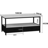 MID.YOU Klubska Miza Flonila, Barva Hrasta, Črna | Shoptok.si