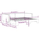 vidaXL Izvlečna dnevna postelja svetlo siva 90x200 cm blago | Shoptok.si