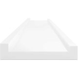  Zidne police 2 kom visoki sjaj bijele 115 x 9 x 3 cm | Eponuda.ba