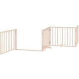 vidaXL Ograda za pse z vrati zložljiva 8 panelov 640 cm topolovina | Shoptok.si