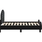  Okvir kreveta za malu djecu s naslonom Crna 70 x 140 cm Baršun | shoptok.hr