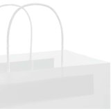  Papirnate vrećice 50 kom s ručkama bijele 26x17x25 cm | shoptok.hr