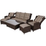  Set namještaja Memfis Smeđa podloga / Smeđa melanž boja | shoptok.hr
