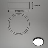 BRILONER 3709-015 - led rgbw prigušiva plafonska lampa LED/22W/230V crna + daljinski upravljač | Eponuda.com