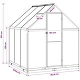  Rastlinjak v vrtu z vrati Antracit 183,5 x 183,5 x 207 cm, (5000288600) | Shoptok.si
