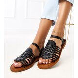 Gemre Black flat Roman sandals Everlay | Shoptok.si