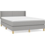  Krevet box spring s madracem svjetlosivi 140x200 cm od tkanine | shoptok.hr