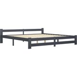  Okvir za krevet od masivne borovine tamnosivi 200 x 200 cm | Eponuda.com