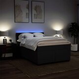  Krevet s oprugama i madracem crni 160x200 cm od tkanine | shoptok.hr