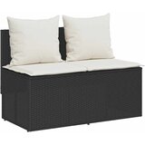  Vrtni blagovaonski set od 3 dijela s jastucima, crni poliratan | shoptok.hr