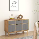  Komoda OTTA smeđe-siva 114 x 43 x 73,5 cm od masivne borovine | shoptok.hr