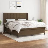 The Living Store Box spring postelja z vzmetnico temno rjava 180x200 cm blago - Box Spring Postelja, (21517764) Cene