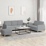 vidaXL 3-dijelni set sofa s jastucima svjetlosivi od tkanine | shoptok.hr