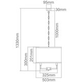 Open Design OR80216 - Luster na lancu CASA 6xE14/15W/230V krem/sjajni hrom | Eponuda.com
