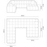 Cosmopolitan Design Zelena kutna garnitura od šenila (s lijevim kutom/u obliku slova "U") Treno – | shoptok.hr