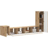  Komplet TV omaric 3 pcs Umetni hrast Konstruiran les, (5000132346) | Shoptok.si