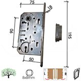 Dabel brava za drvena vrata B2040 K HR 50/90/18/8 magnet DBP1 (0106476) Cene