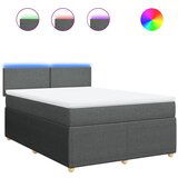 Maison Chic Box spring posteljni - Vzmetna postelja z vzmetnico temno siv 140x190 cm blago SL24685, (21890789) | Shoptok.si