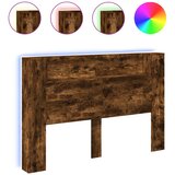 Maison Chic posteljno vzglavje - vzglavna omarica - nočna omarica led dim. hrast 160x16,5x103,5 cm, (21705807) Cene