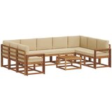  Set vanjskih sofa 10 kom. Prirodna i bež | shoptok.hr