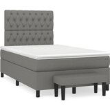  The Living Store Box spring postelja z vzmetnico temno siva 120x190 cm blago - Box Spring Postelja, (21450682) | Shoptok.si