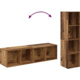  Set TV komoda s pohranom 2 pcs Staro drvo 37 x 37 x 142.5 cm | shoptok.hr