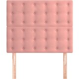  Posteljno vzglavje 2 kosa roza 90x5x78/88 cm žamet | Shoptok.si