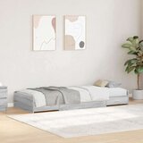  S uzglavljem s ladicama Siva Sonoma 80 x 200 cm Konstruirano drvo | shoptok.hr